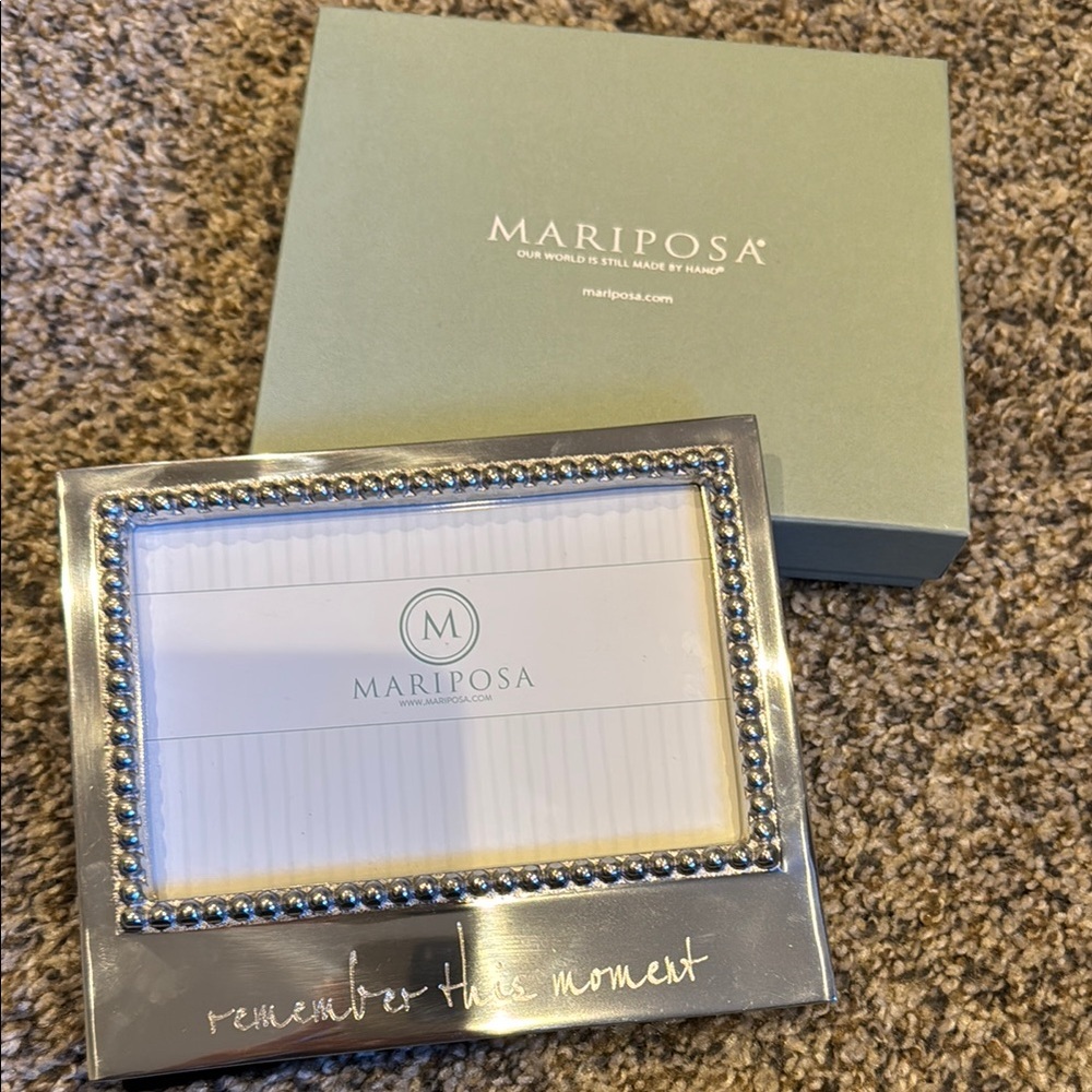 Mariposa Silver Beaded Picture Frame